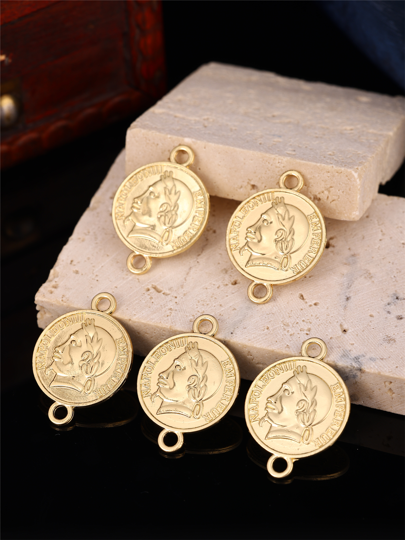 Vintage Collectible Coins - Coin-Shaped DIY Women's Robe Accessory -