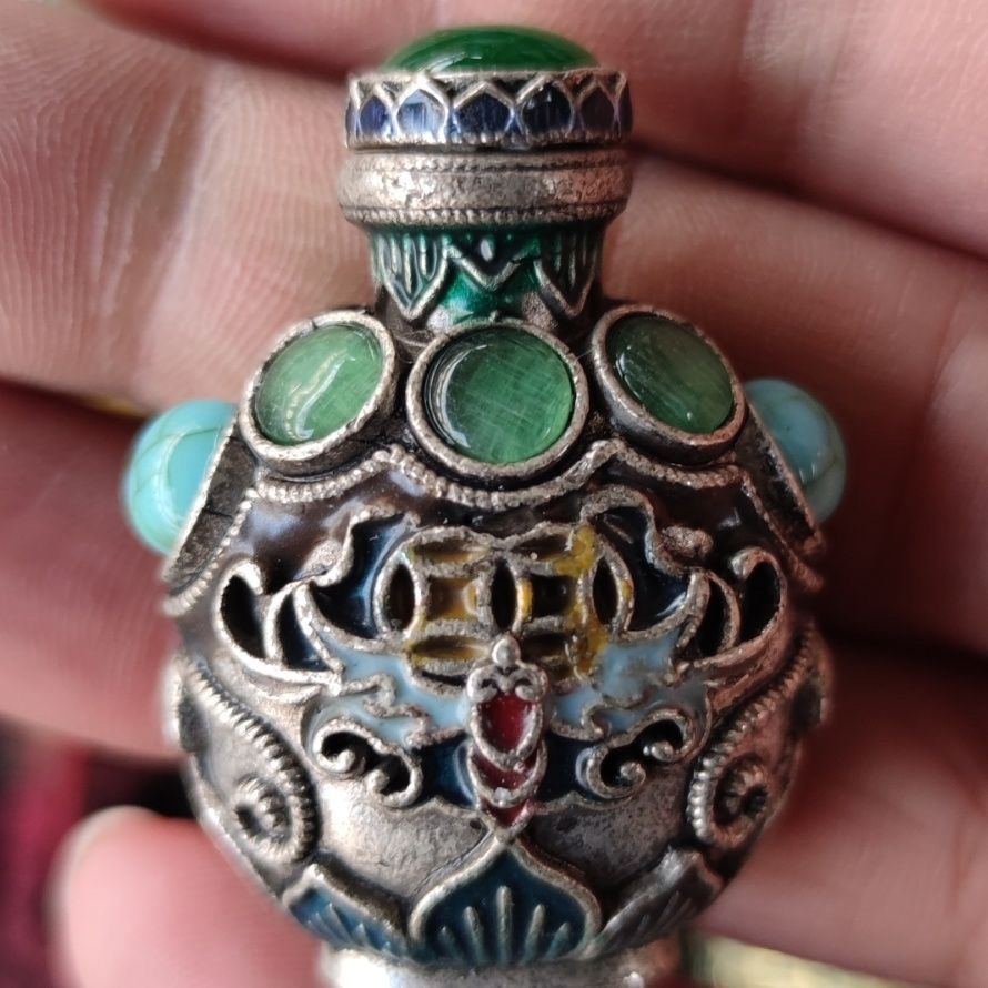 Vintage Cloisonne Bronze Snuff - Vintage Collectible Bottles 리뷰 및 가격
