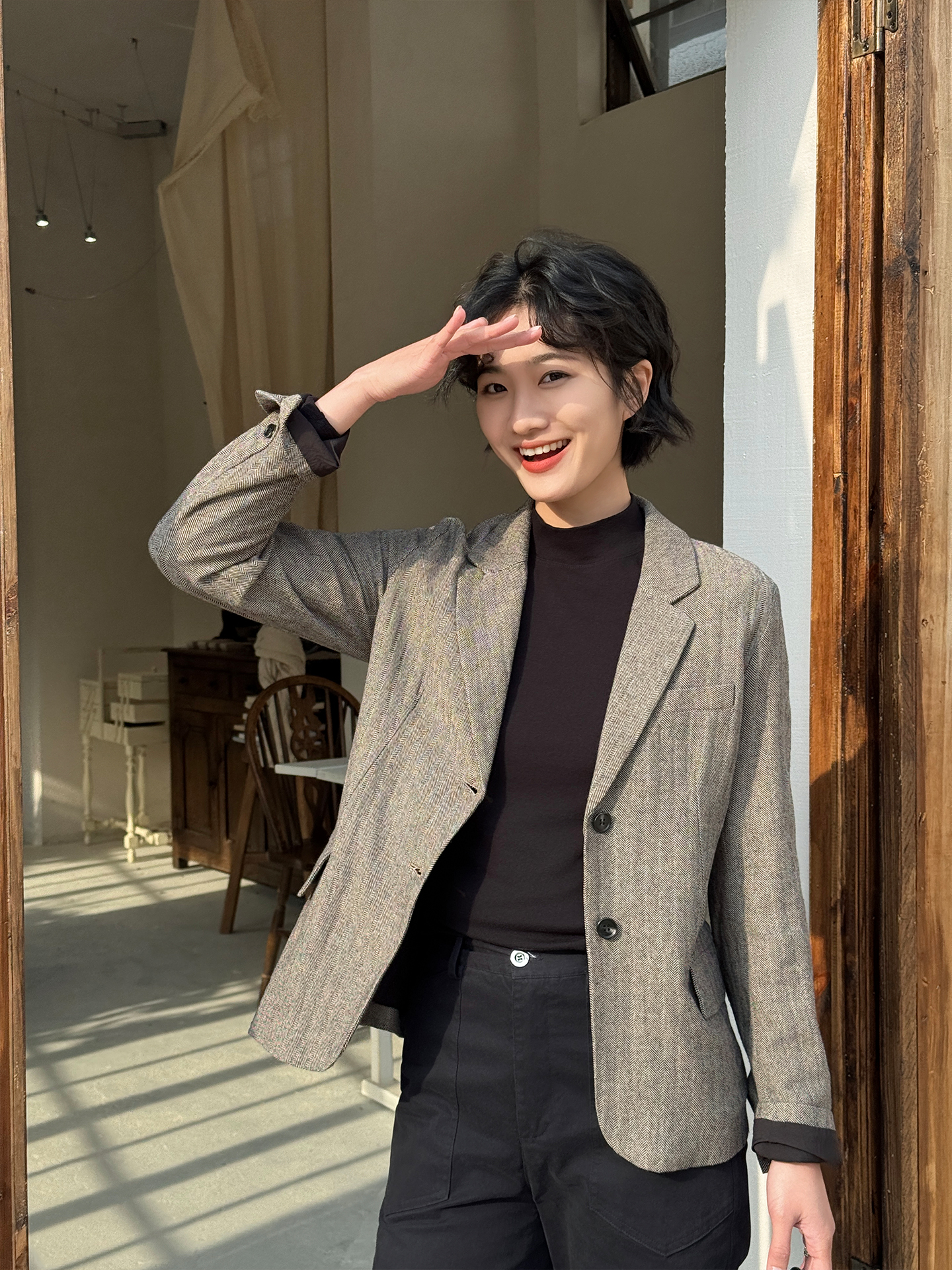 Gray Casual Cotton Linen Suit  - Collectible Vintage Matches 리뷰 및 가격