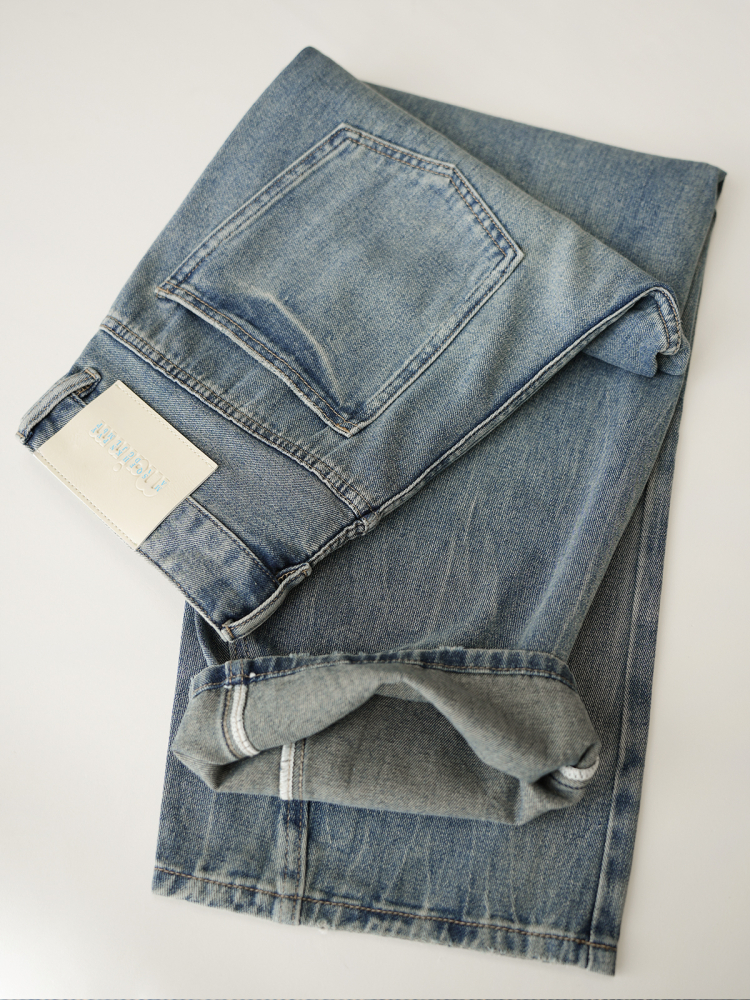 Men's Cotton Denim Jeans Loose - Vintage Collectible Knives 리뷰 및 가격