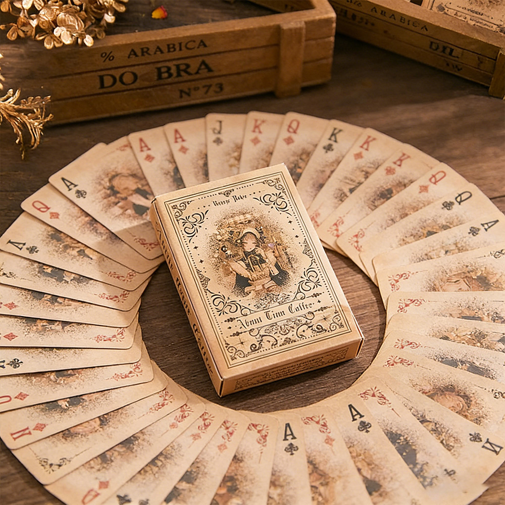 55retro anime girl playing car - Vintage Collectible Playing Cards 리뷰 및 가격