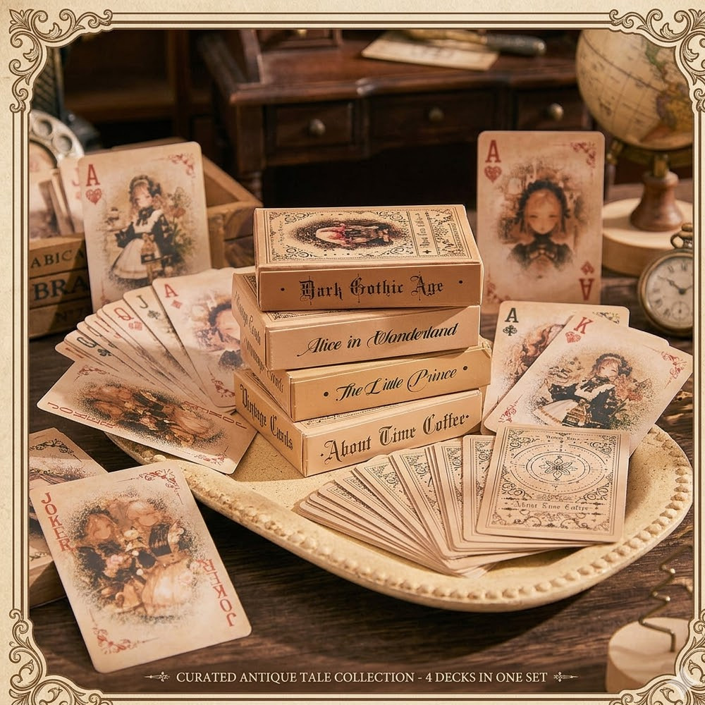 55retro anime girl playing car - Vintage Collectible Playing Cards 리뷰 및 가격