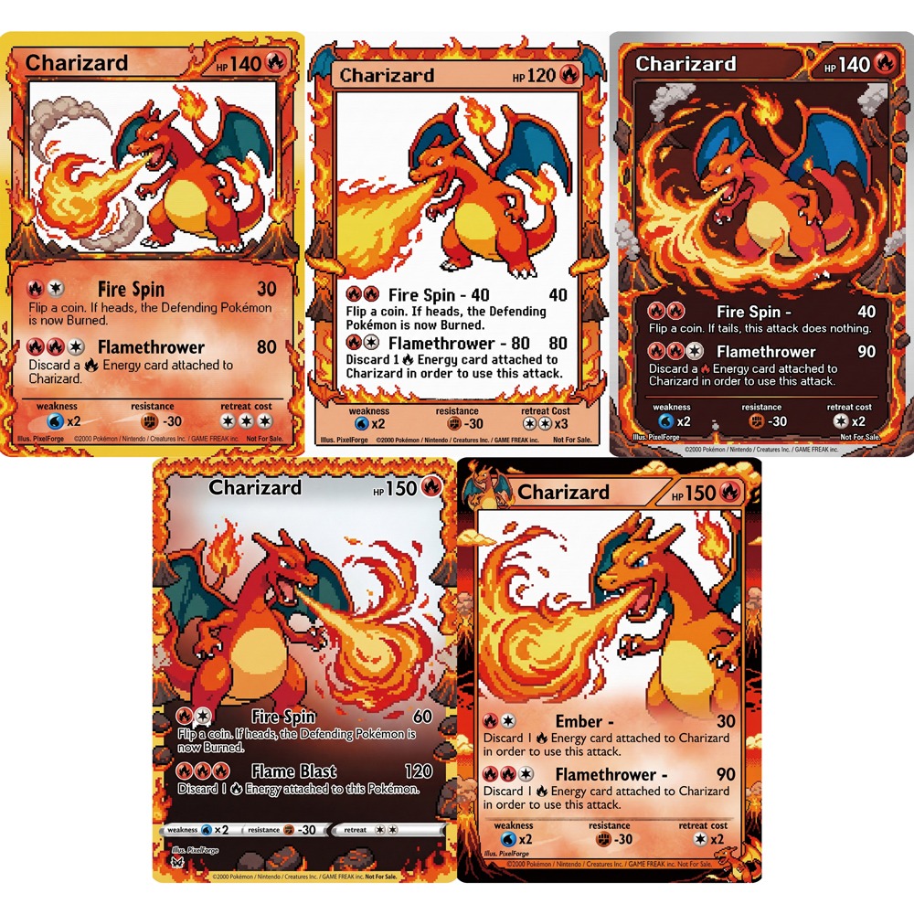 5Pcs Pokemon Cards Charizard G - Vintage Game Collection 리뷰 및 가격