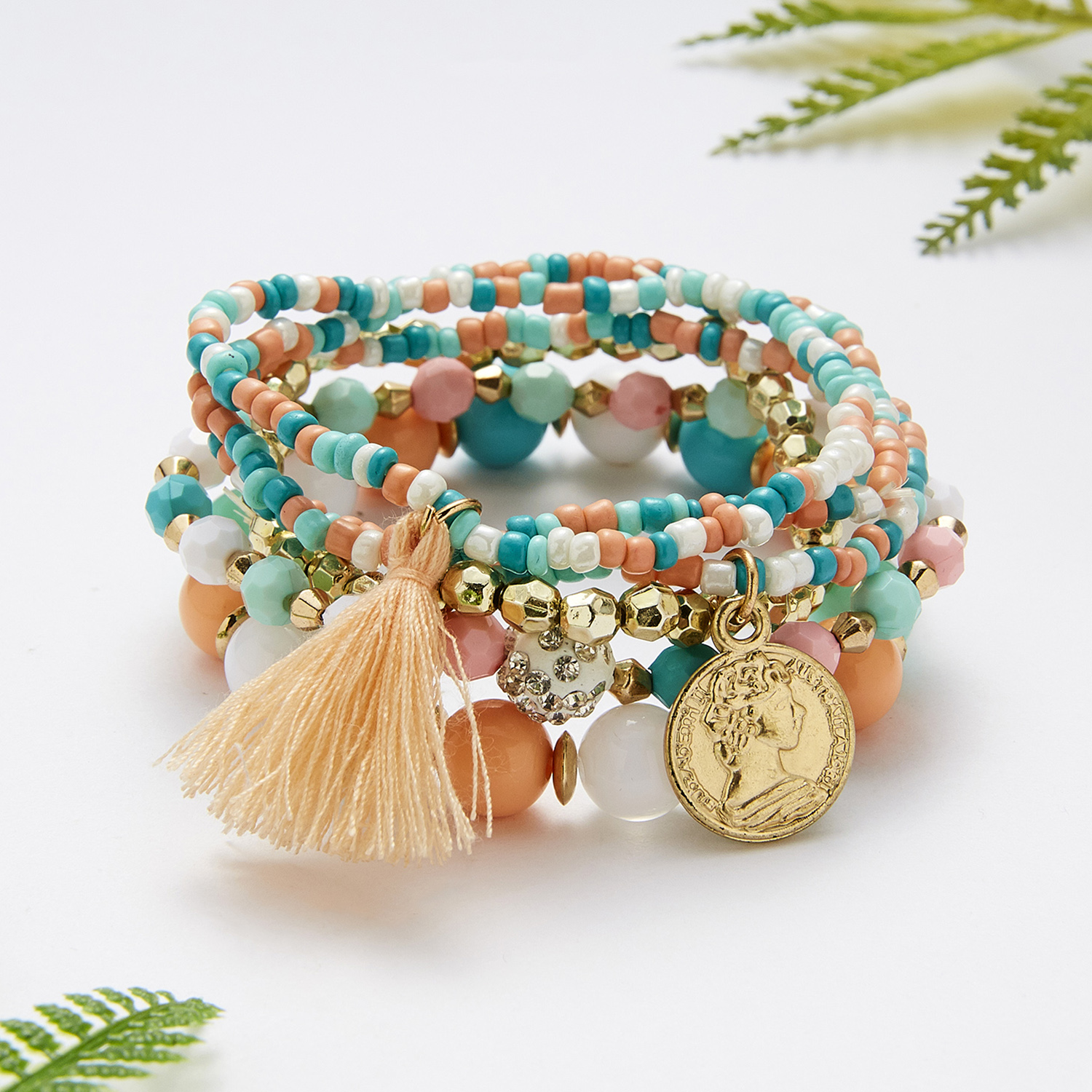 6Pcs/Set Bohemian Beaded Multi - Vintage Collectible Coins 리뷰 및 가격