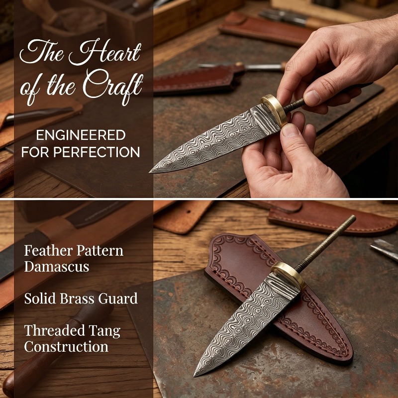 Vintage Damascus Steel Tea Kni - Vintage Collectible Knives 리뷰 및 가격