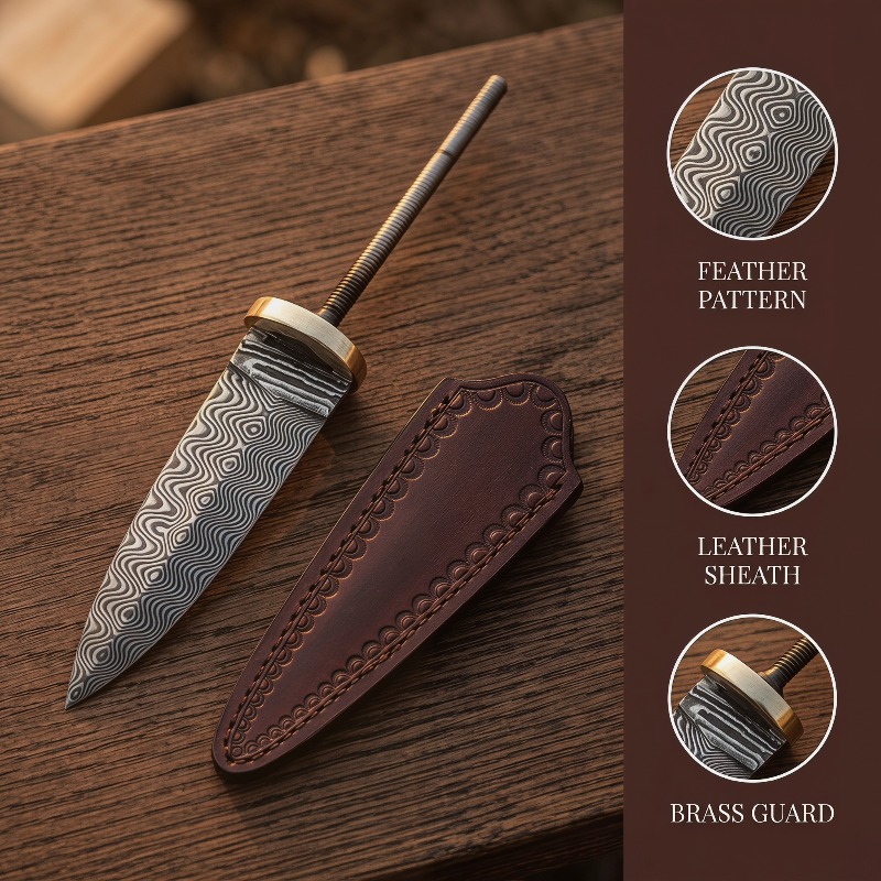 Vintage Damascus Steel Tea Kni - Vintage Collectible Knives 리뷰 및 가격