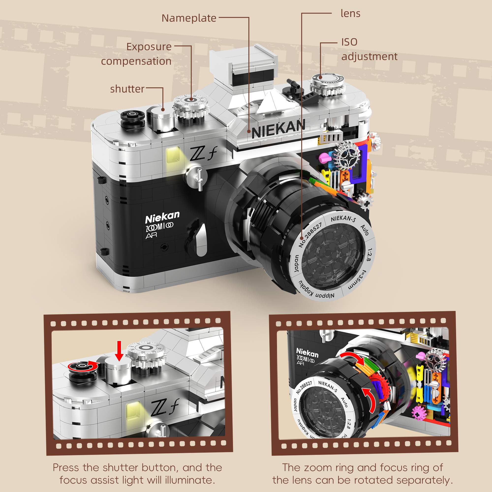 865PCS Retro Camera Building B - Collectible Vintage Cameras 리뷰 및 가격