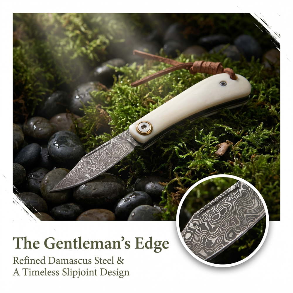 Vintage Damascus Folding EDC P - Vintage Collectible Knives 리뷰 및 가격
